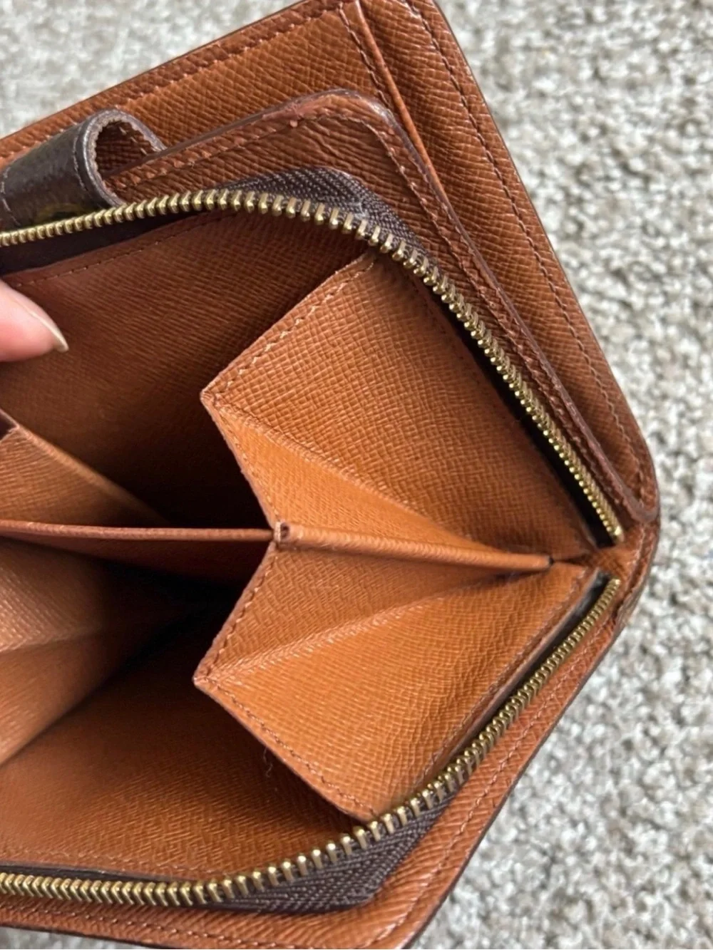 Louis Vuitton Monogram Canvas Brown and Gold Card Holder Wallet